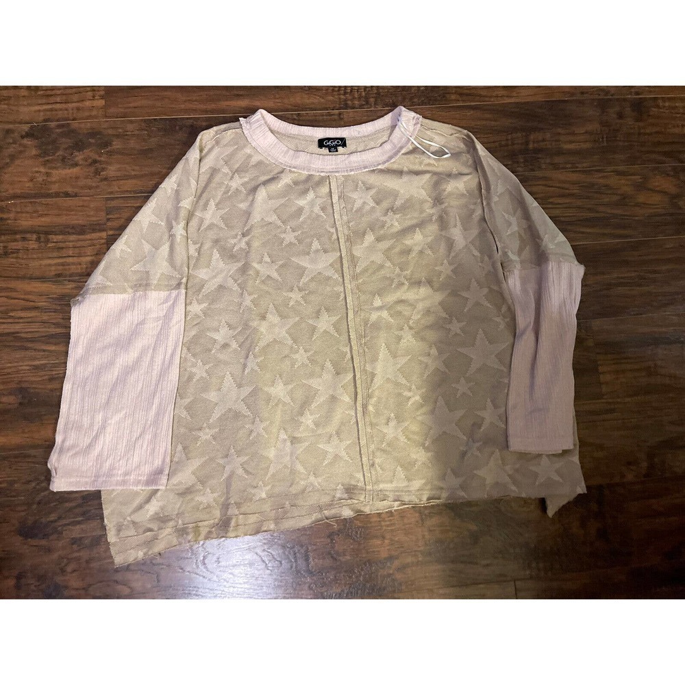 GiGio USA Tan Lightweight Star Sweater Boho Medium